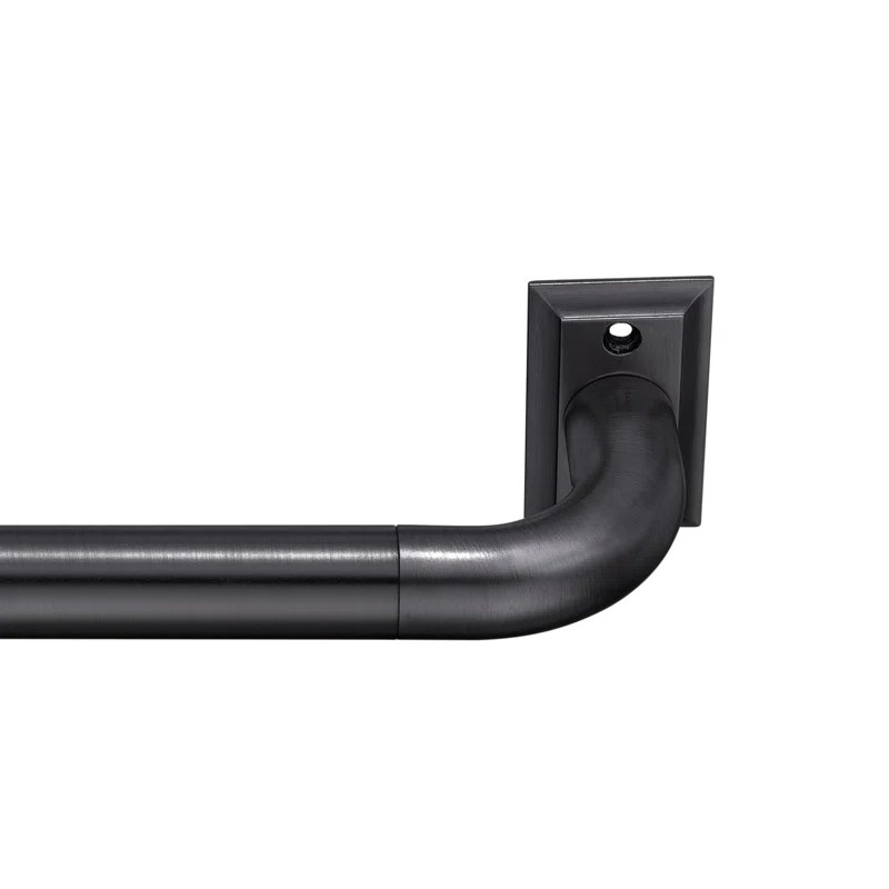 Mode Room Darkening Collection 1 in Diameter Blackout Curtain Rod Set with Steel Wall Mounted Adj... | Wayfair North America