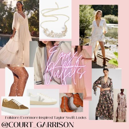 Taylor Swift Outfit Ideas: Folklore & Evermore!  Included cute Sneakers & multiple Taylor Swift Concert looks! ✨✨✨
.
.
 I linked some sparkly tights too, and cowgirl boots to wear to the show ✨✨✨✨ PLUS, the cutest cardigan! 
.
.
.
#erastour #Rep #Reputation #nashvilleoutfit #countryconcert #dresses #vacationoutfit #taylorswift #sequin 
#swifties #sparkletights #lavenderhaze #lavender #midnights #lover 
#youneedtocalmdown #rainbow #colorfulsparkles #bejeweled #midnights #speaknow #fearless 
#mirrorball #1989 #shakeitoff 
#sequinblazer #silversequins #folklore #evermore #cottagecore 


