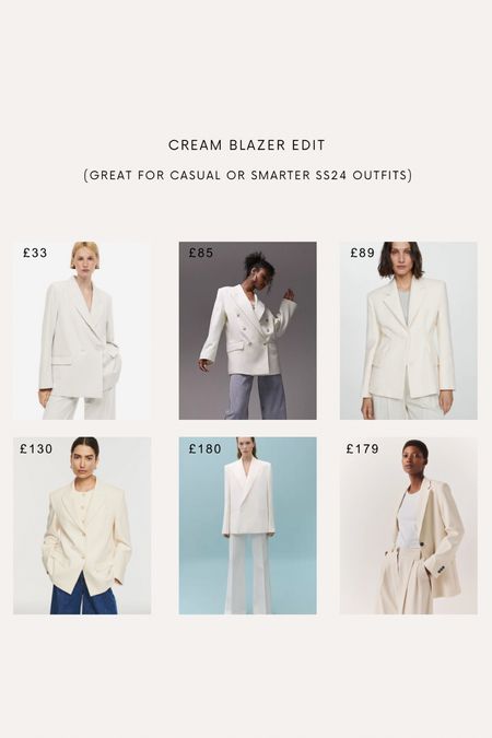 Cream summer blazer edit ✍️ 