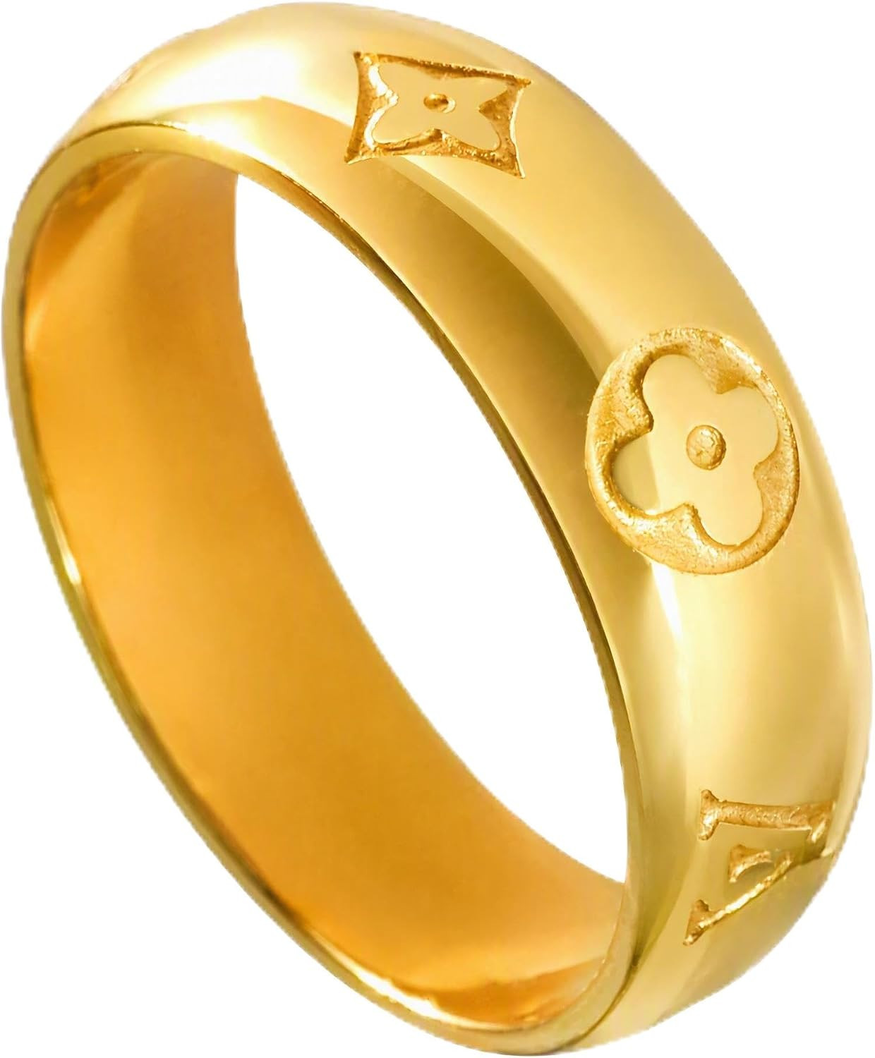 Women's Gold Rings, Thin Gold-Plated Stainless Steel Rings,Gifts for Women | Amazon (US)
