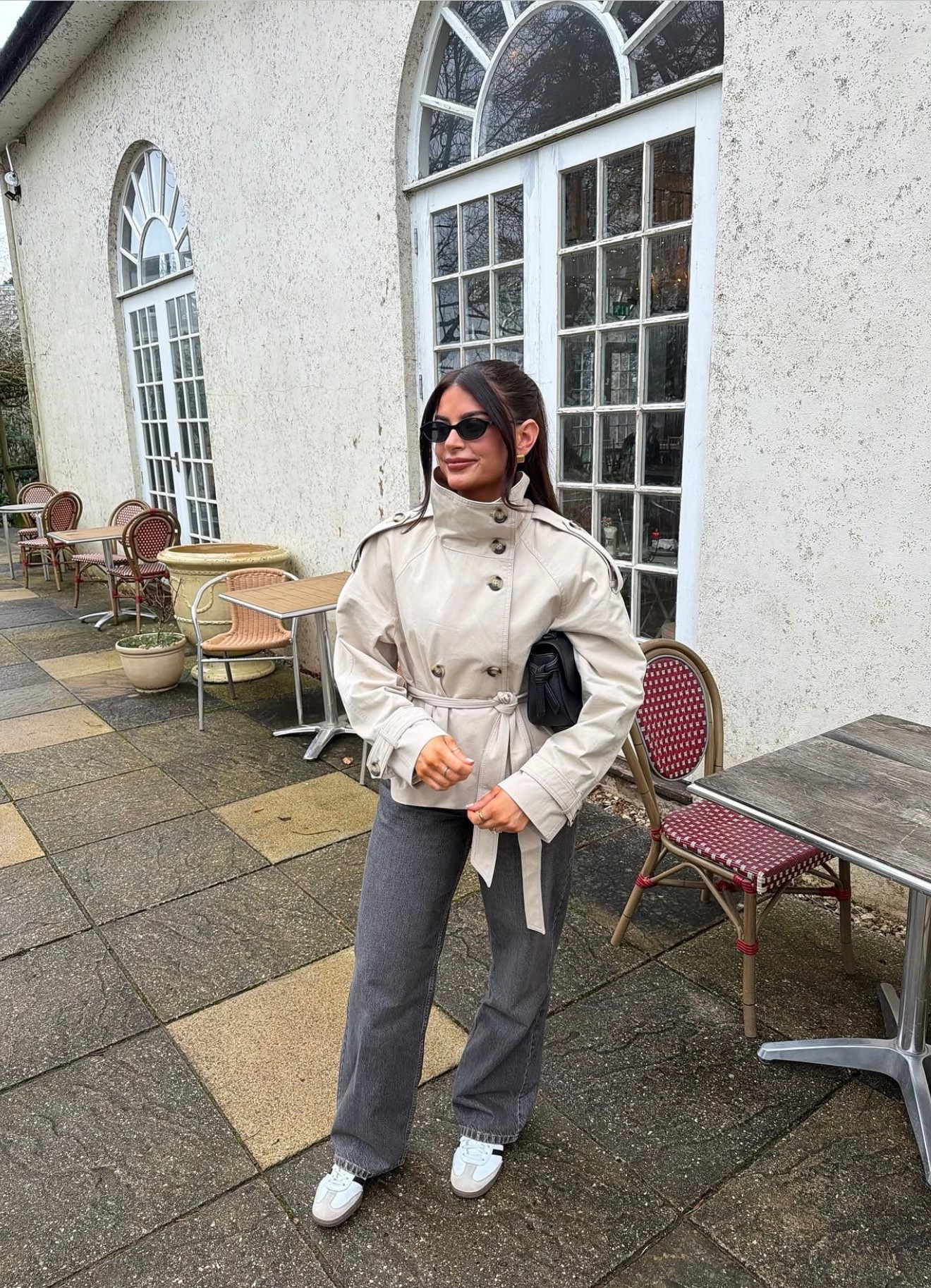 Funnel neck trench 🤍 

#LTKspring #LTKFashionMonth