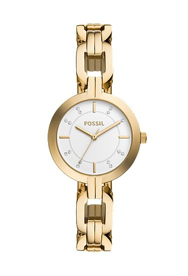 Kerrigan Three-Hand Gold-Tone Stainless Steel Watch | Fossil (US)