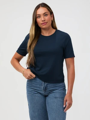 Dark Navy Boxy Tee | Fresh Clean Tees