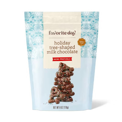 Christmas Milk Chocolate Enrobed Pretzel Tree with Sprinkles - 6oz - Favorite Day™ | Target
