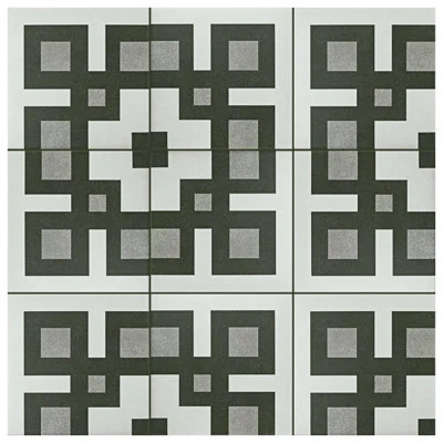 EliteTile Forties 7.75" x 7.75" Ceramic Field Tile in Corner Gray | Wayfair North America