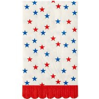 star Scallop Napkins 24Ct, July 4Th Guest Towels With Fringe Edge, Red, White & Blue Dinner Napkins, Patriotic Napkin, Of Tableware | Etsy (US)