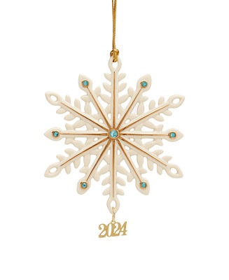 Lenox 2024 Annual Gemmed Snowflake Ornament - Macy's | Macy's