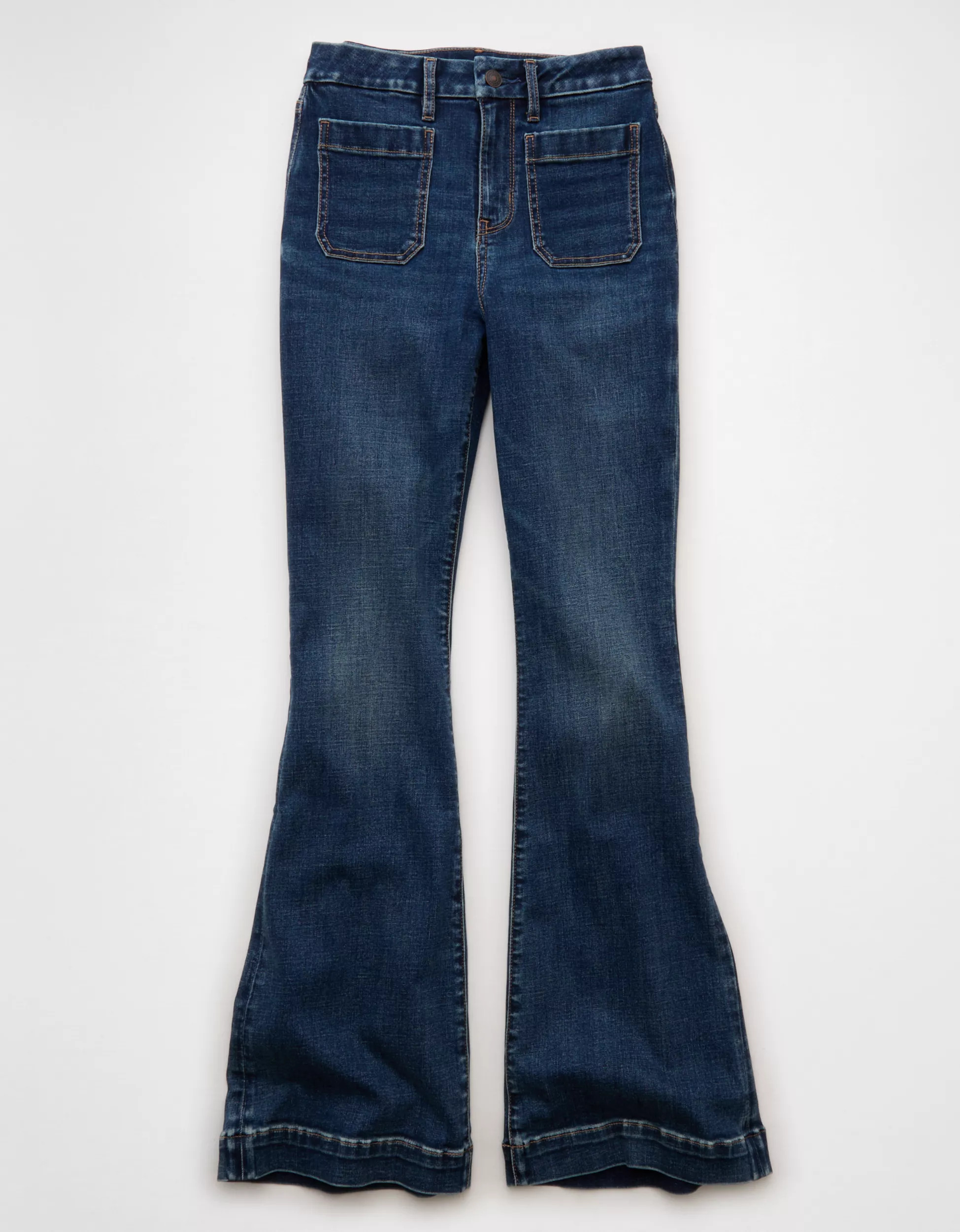 AE Next Level Curvy Super High-Waisted Flare Jean | American Eagle Outfitters (US & CA)