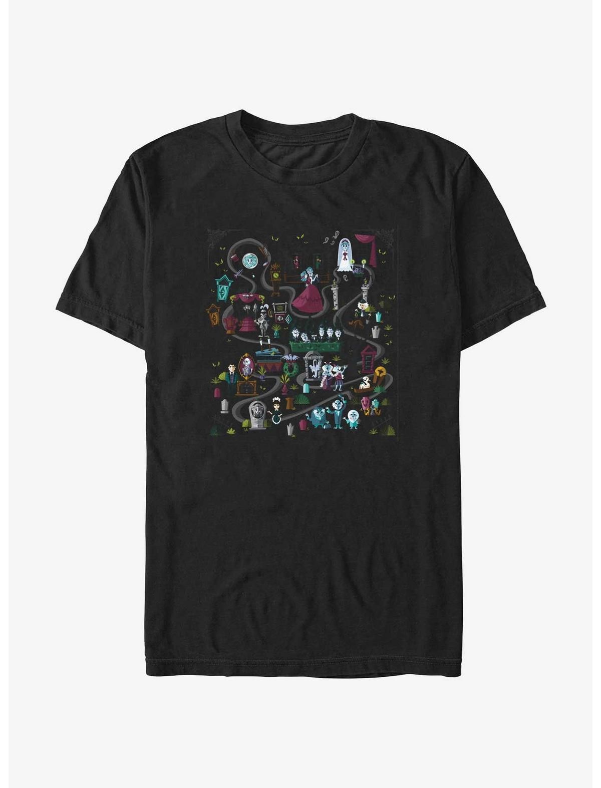 Disney Haunted Mansion Mansion Map T-Shirt | Hot Topic | Hot Topic