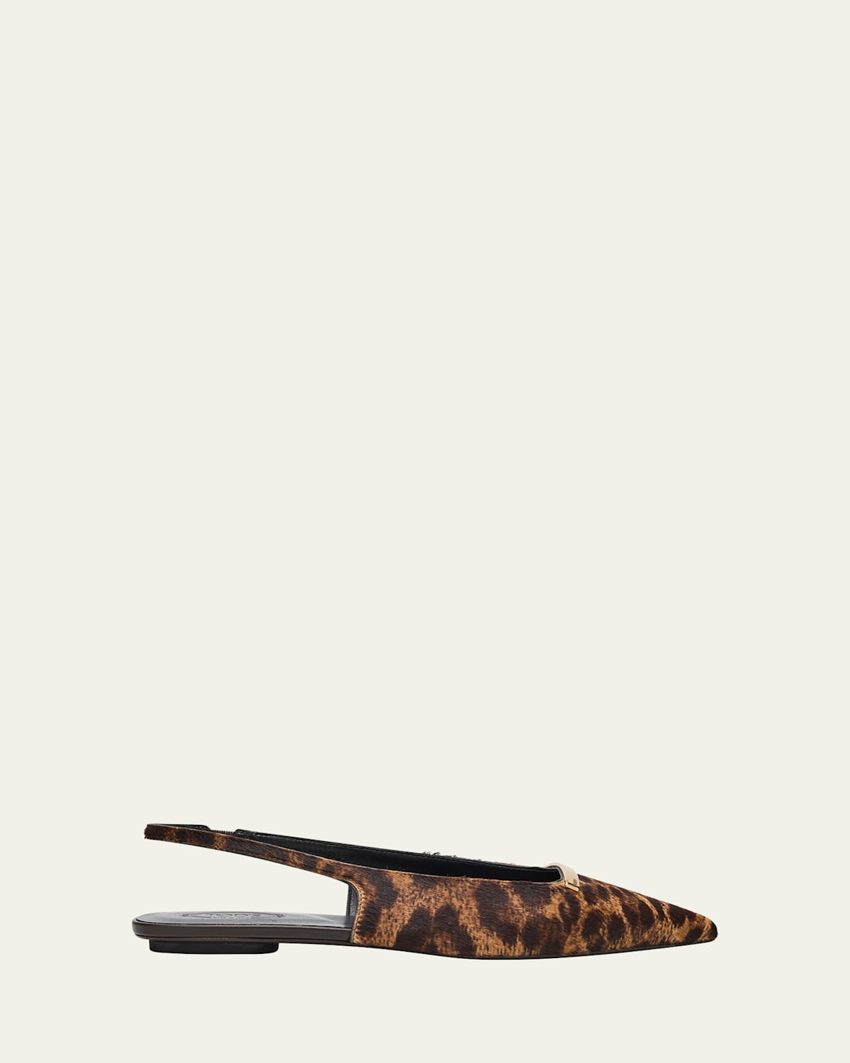 Leopard-Printed Calf Hair Slingback Flats | Bergdorf Goodman