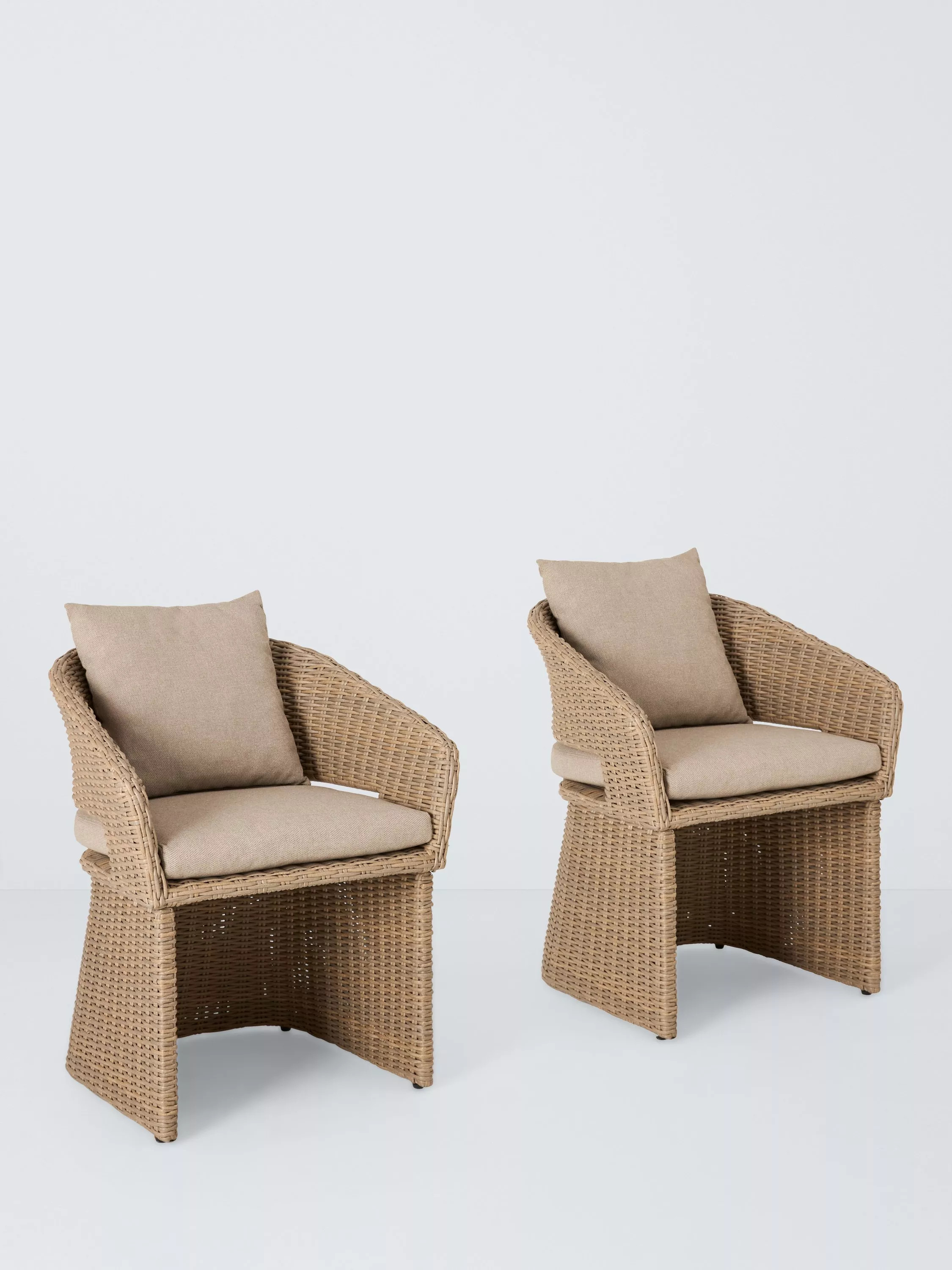 Haven Woven Garden Dining Chair, Set of 2, Sandstone | John Lewis (UK)
