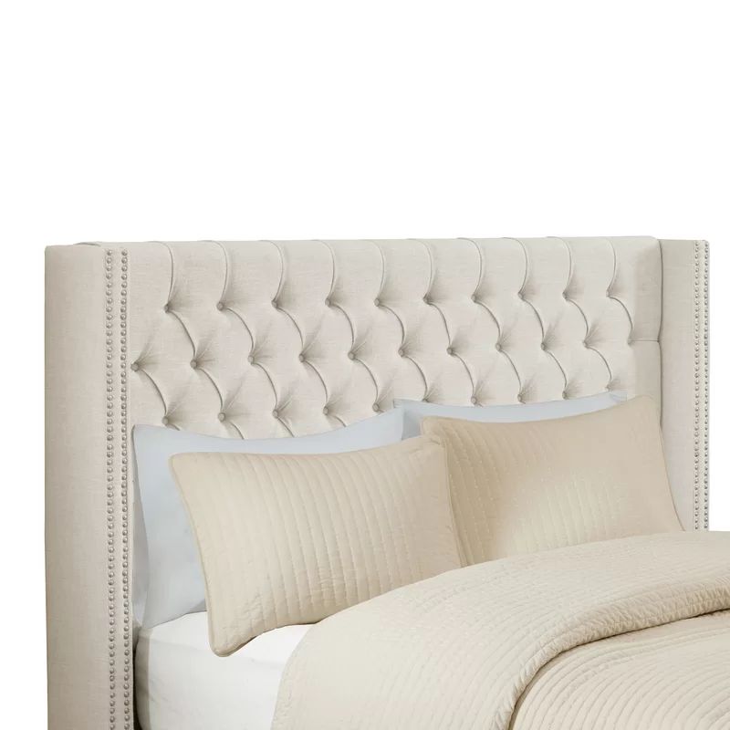 Tickhill Upholstered Wingback Button Tufted Headboard | Wayfair North America