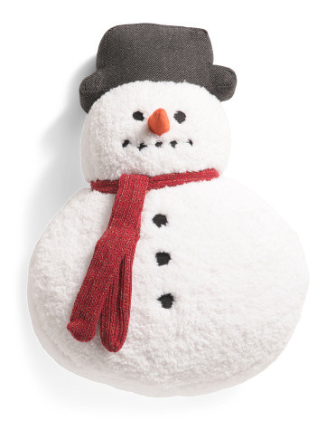 14x22 Sherpa Snowman Pillow | TJ Maxx