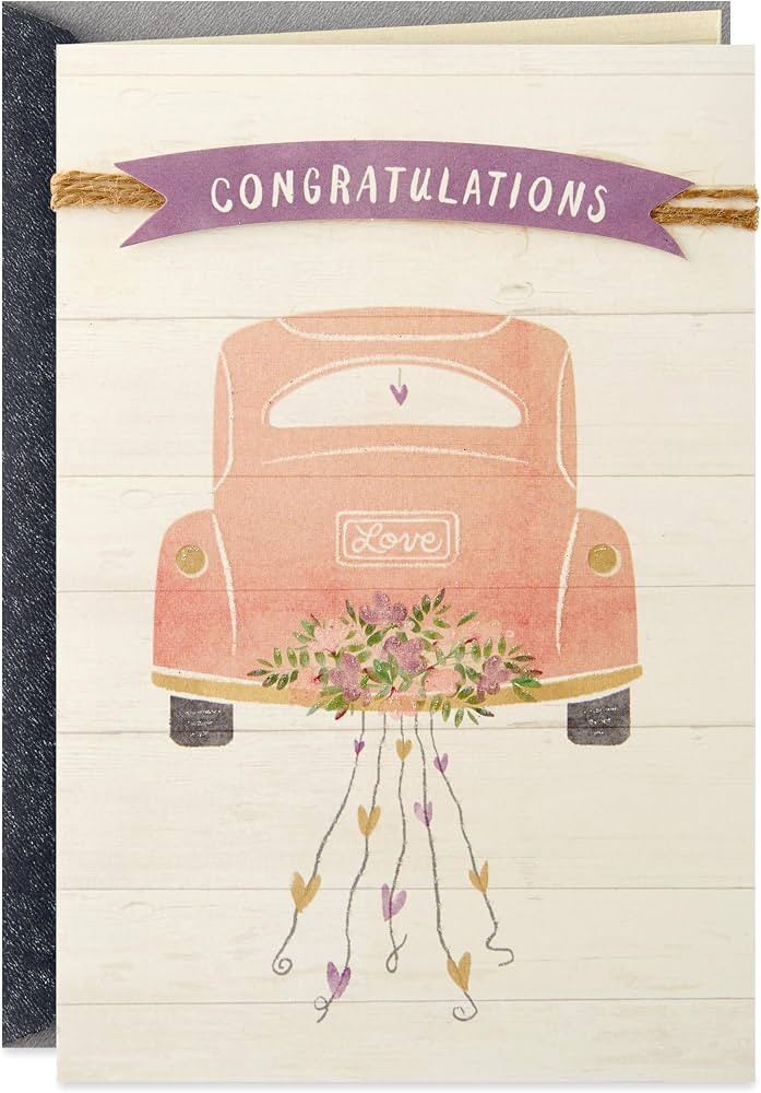 Hallmark Wedding Card for Couple (Congrats!) Bridal Shower, Engagement | Amazon (US)