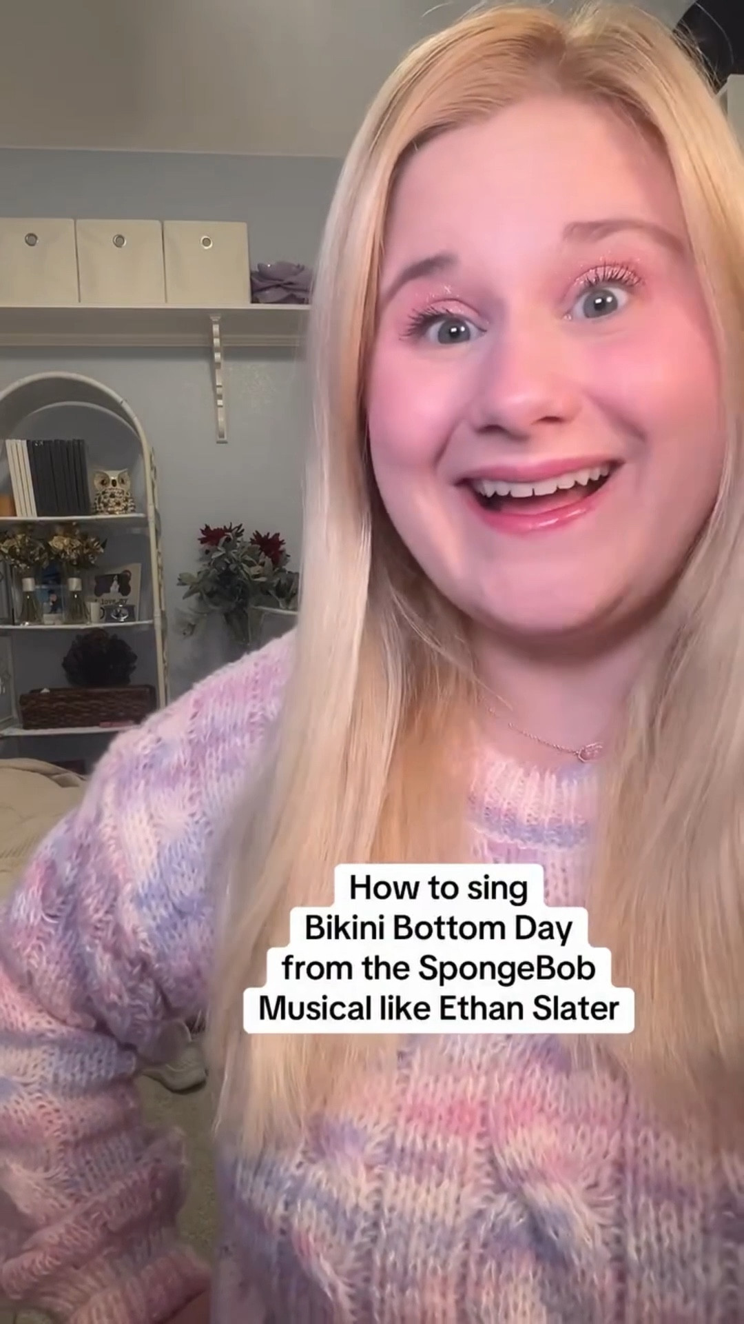 How to sing Bikini Bottom Day from The SpongeBob Musical like Ethan Slater🏝️

Wearing the sweater in the color pink multi size medium 💓

#singingtips #learntosing #pinksweater #vocalcoach #singinglessons #spongebobmusical #howtosing #voicecoach 