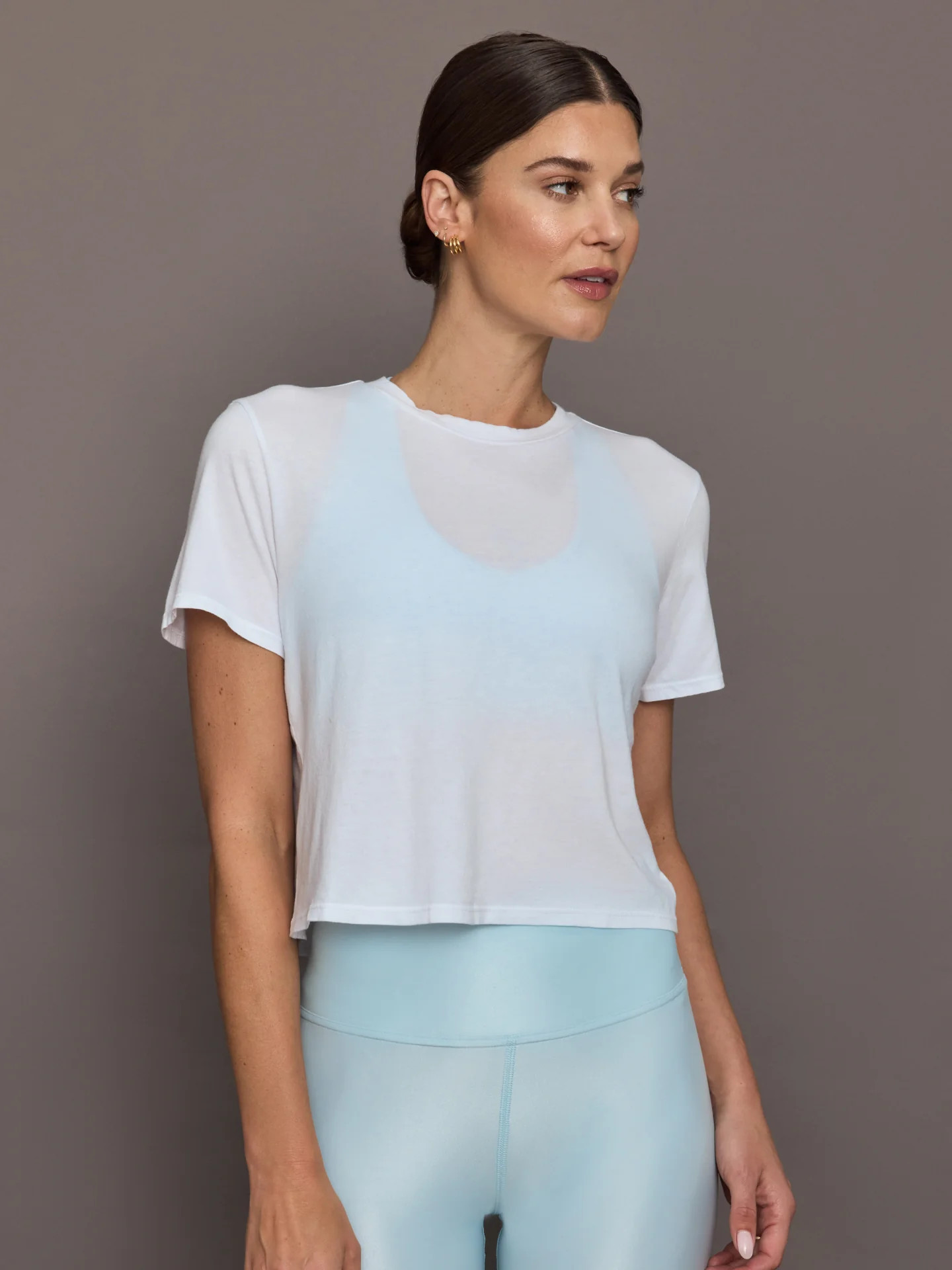 Boxy Crop Tee - White | Carbon38