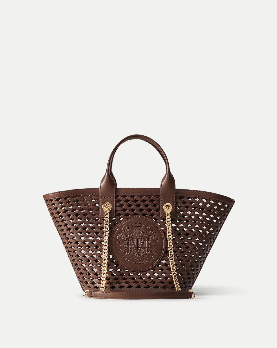 Small Crest Market Tote in Dark Brown | Veronica Beard | Veronica Beard