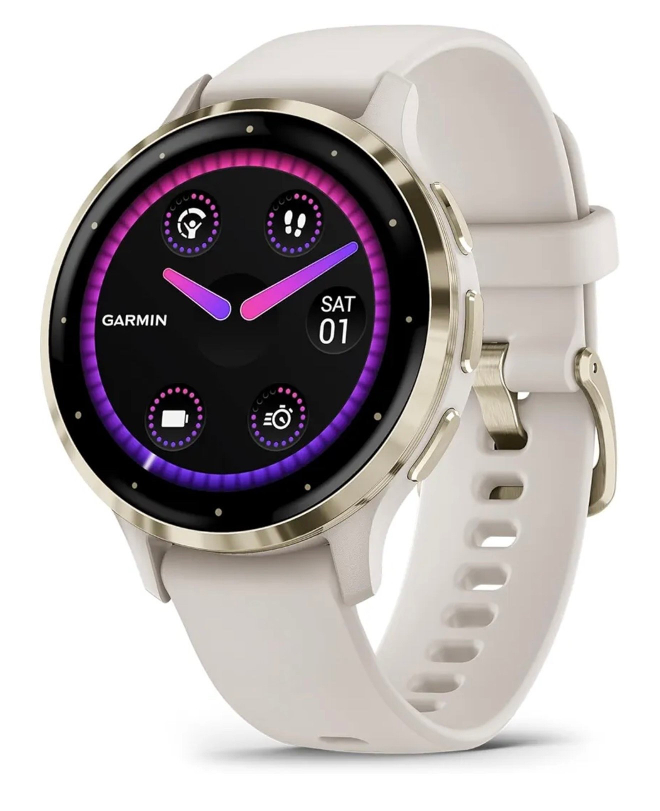 At 55 I’m just starting back to the gym and I need a good watch to track my steps calories burned sleep, etc. so I went with the Garmin venue 3S. This has connectivity to your phone for texting. My daughter got the VIVO active and it’s just beautiful on her wrist and she absolutely loves it

#LTKActive #LTKSummerEdit #LTKOver40