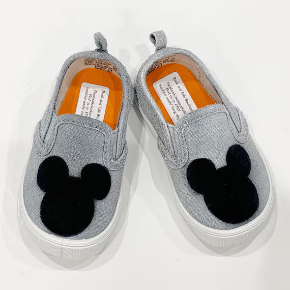 Mickey Mouse Shoes Slip on Shoes Mickey Mouse Party Canvas | Etsy | Etsy (US)