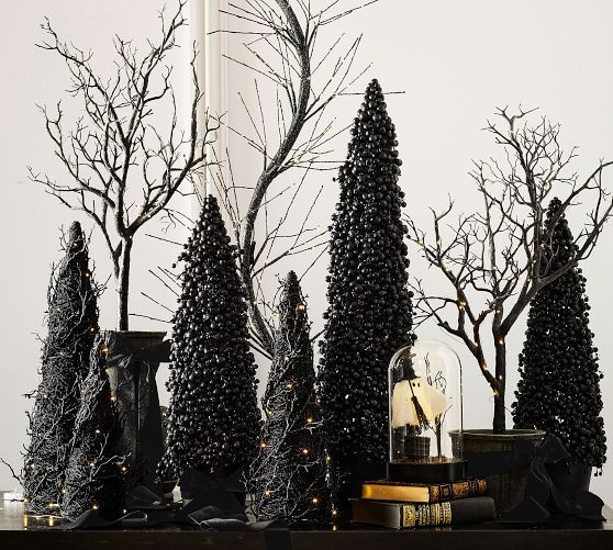 Lit Glitter Cone Tree | Pottery Barn (US)