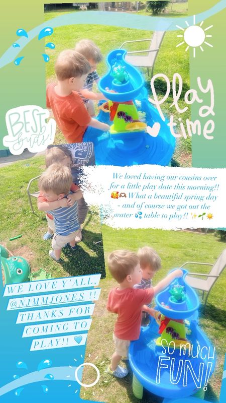 We loved having our cousins over for a little play date this morning!! 🥰🫶🏽 What a beautiful spring day - and of course we got out the water 💦 table to play!! ✨🌱☀️

#LTKkids #LTKbaby #LTKfamily
