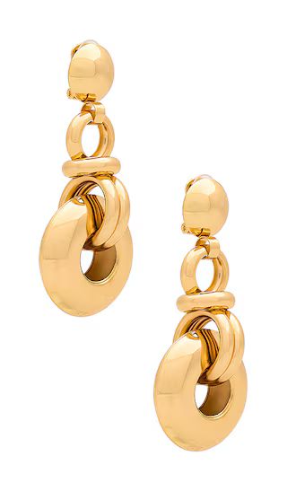 Circle Drop Earring in Gold | Revolve Clothing (Global)