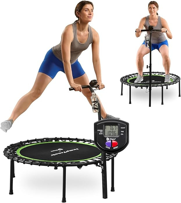 Lifepro Indoor Rebounder Trampoline for Adults with Handle Bar & Jump Counter – Foldable 40” ... | Amazon (US)
