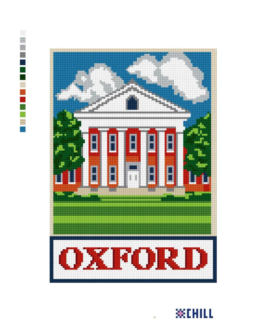 Oxford Mississippi Landmark - Lyceum Needlepoint Canvas - 8x10 Canvas 18 Ct Mesh - Etsy | Etsy (US)