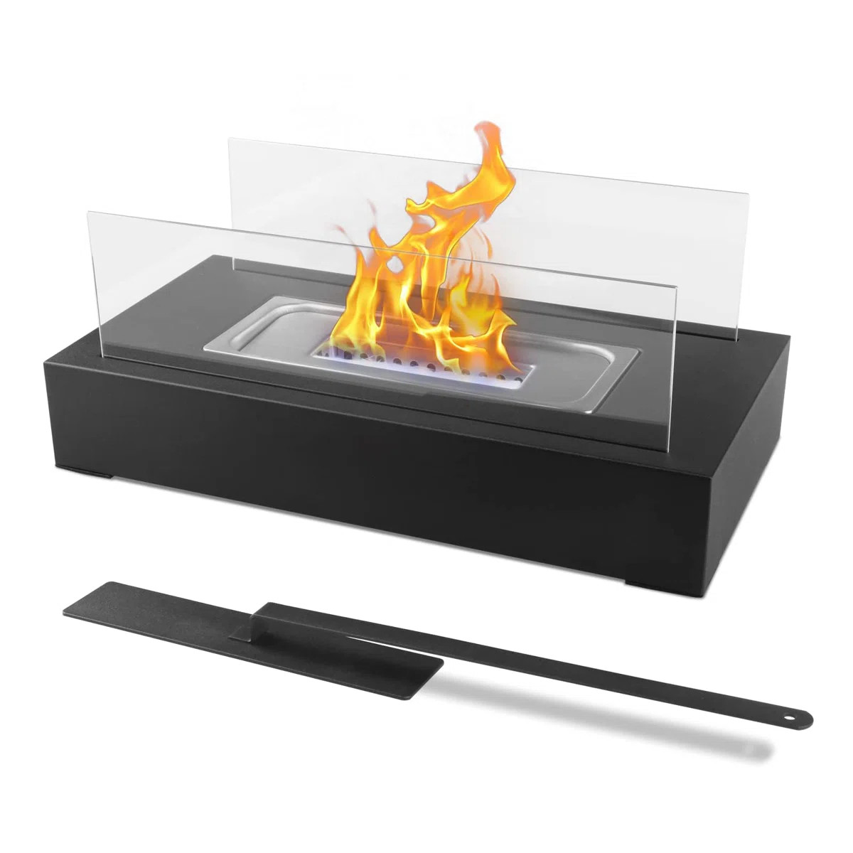 Metal Ethanol Outdoor Tabletop Fireplace with Flame Guard | Wayfair North America