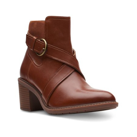 Clarks Womens Scene Buckled Booties Leather Ankle Chelsea Boots | Walmart (US)