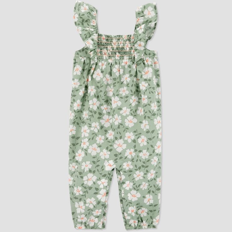Carter's Just One You® Baby Girls' Floral Jumpsuit - Green | Target