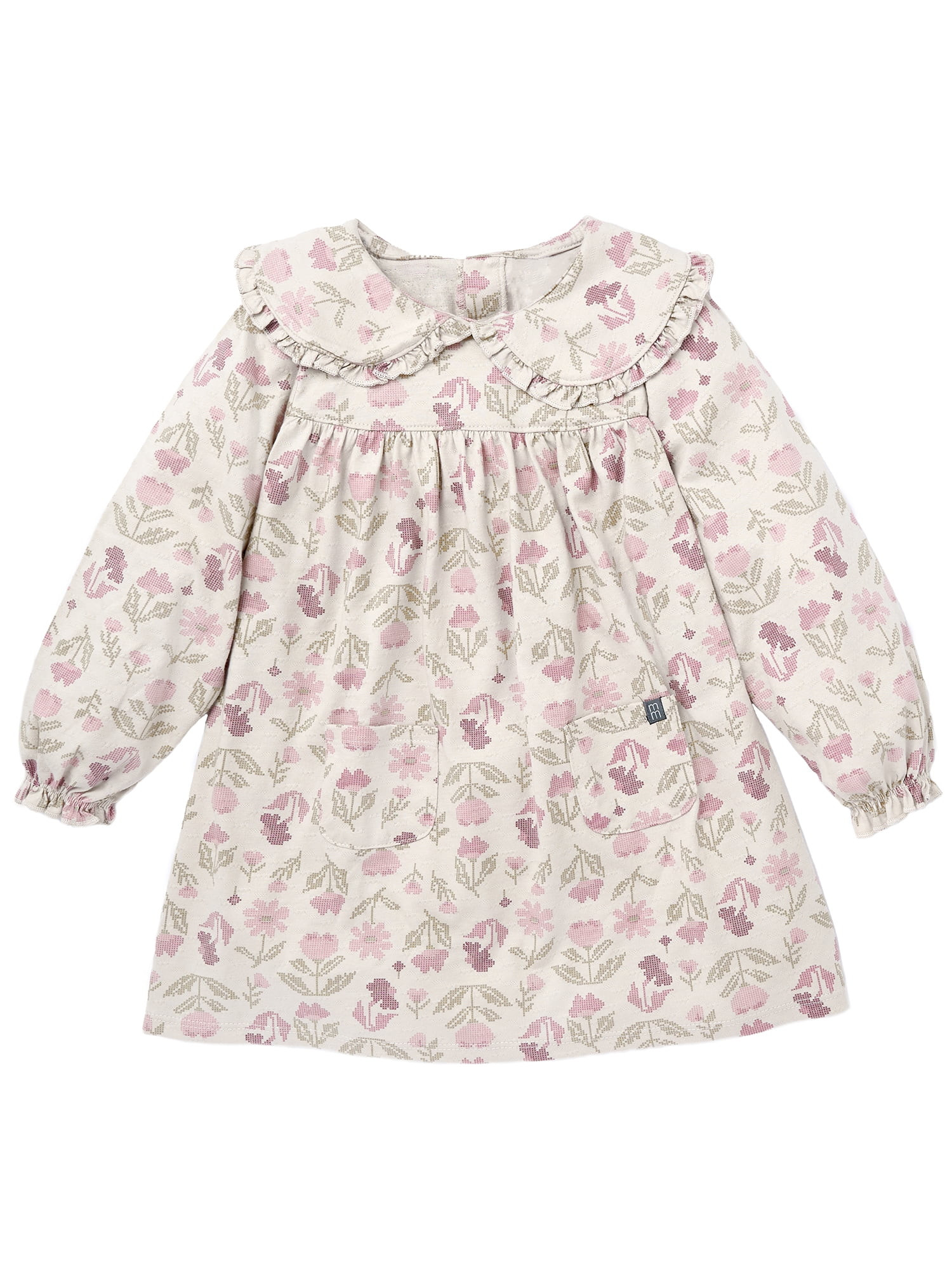 Modern Moments by Gerber Toddler Girl Ruffle Dress with Collar, Sizes 12M-5T | Walmart (US)