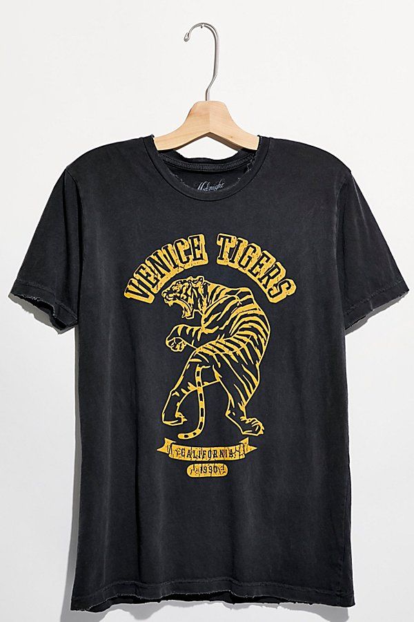 Venice Tiger Tee by Midnight Rider at Free People, Black, L | Free People (Global - UK&FR Excluded)