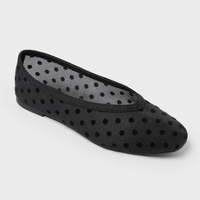 Women’s Sammie Mesh Flats with Memory Foam Insole - A New Day™ Jet Black 11 | Target