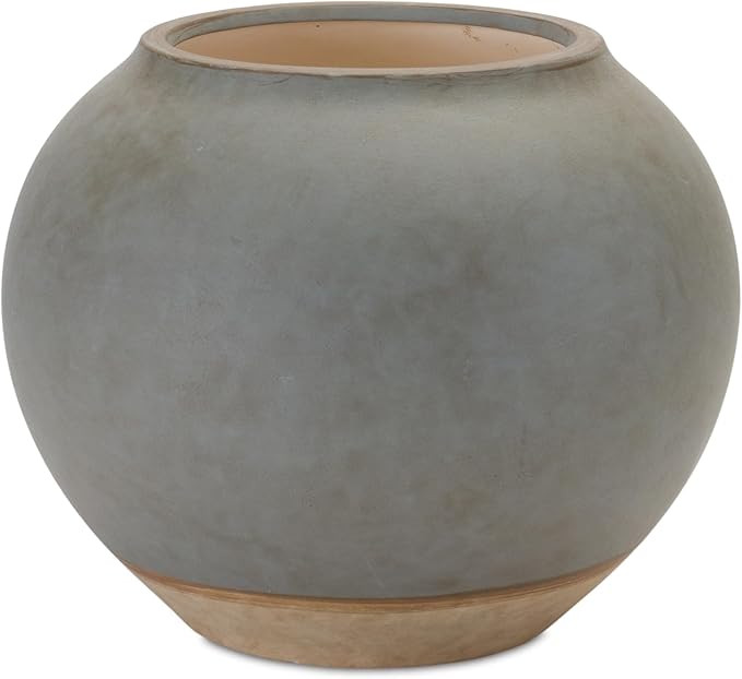 Two Tone Ceramic Vase 8.5" d Grey | Amazon (US)