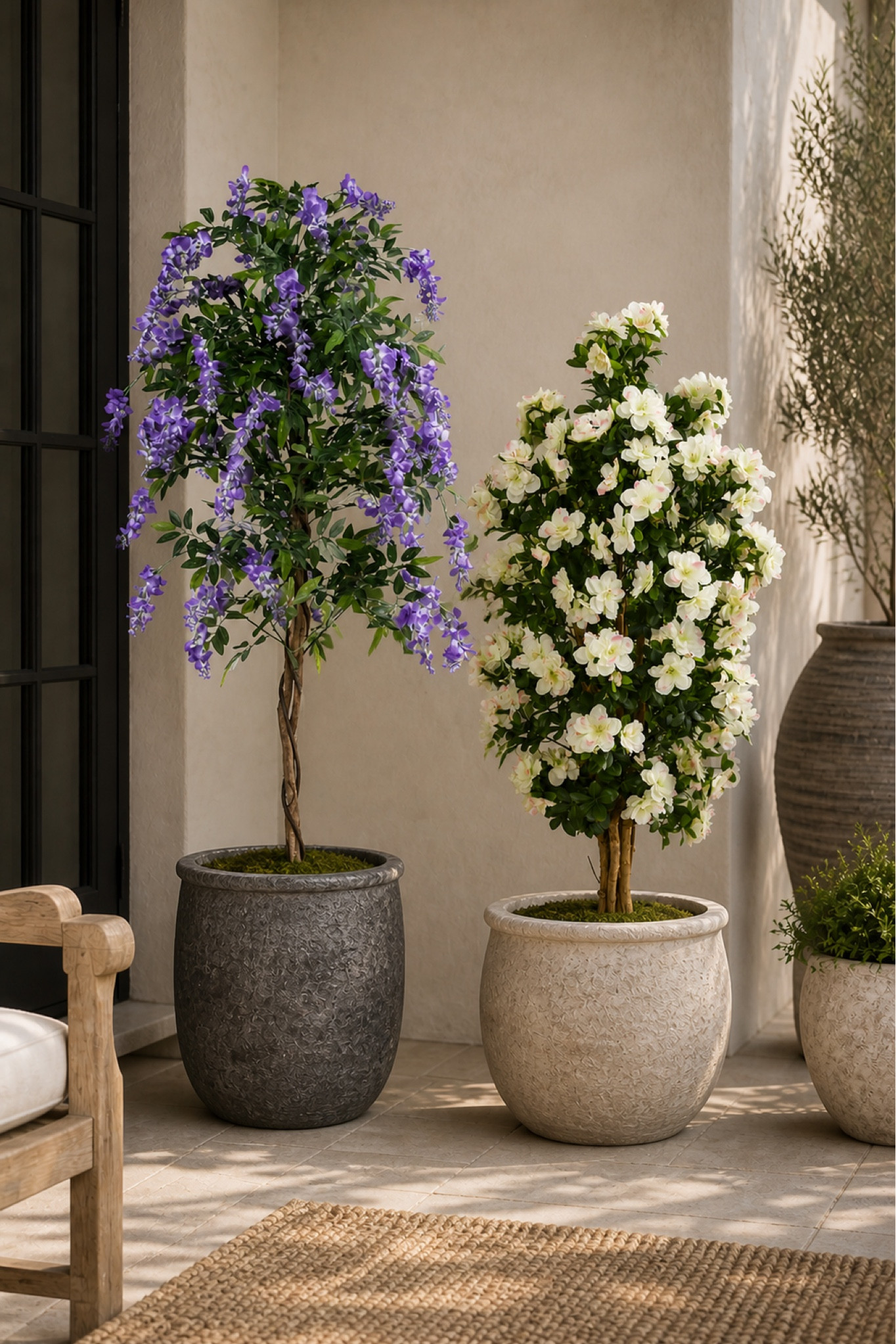 Faux greenery faux trees faux flowers