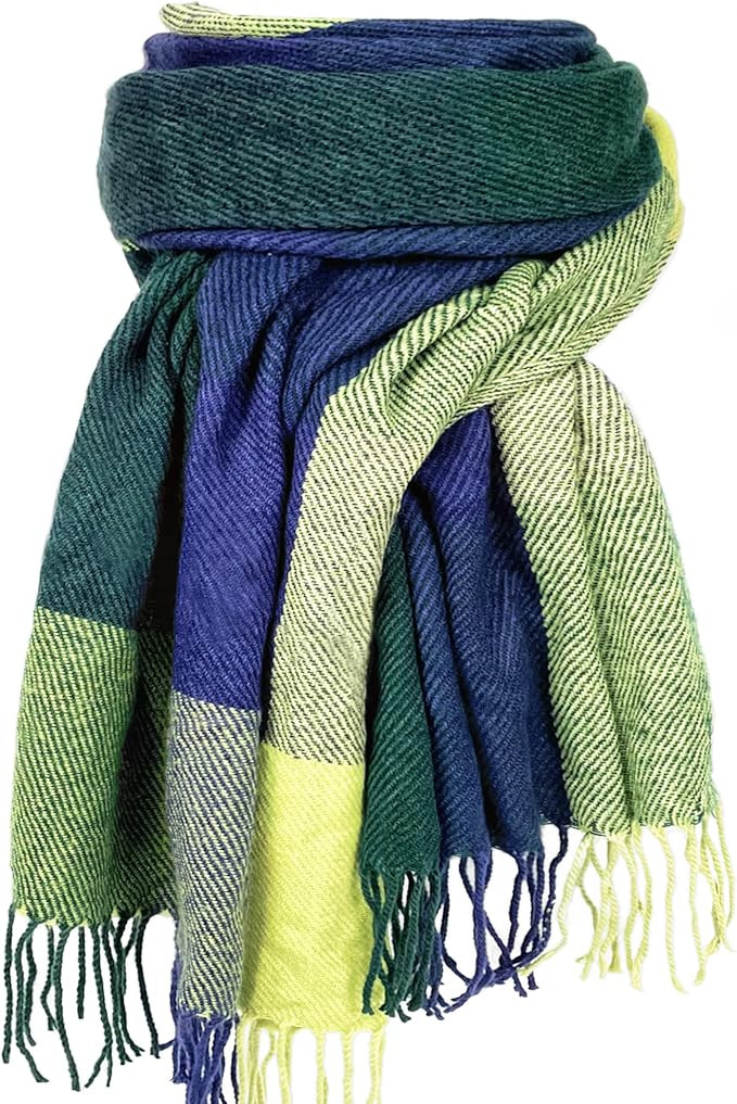 woogwin Winter Scarf for Women Cashmere Feel Plaid Warm Long Blanket Scarves Big Grid Pashmina Sh... | Amazon (US)