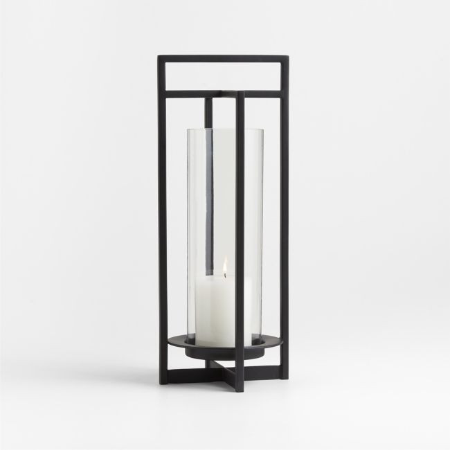 Dune Small Black Metal Outdoor Lantern 18 | Crate & Barrel