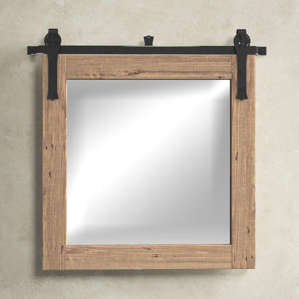 Floria Wood Square Wall Mirror | Wayfair North America
