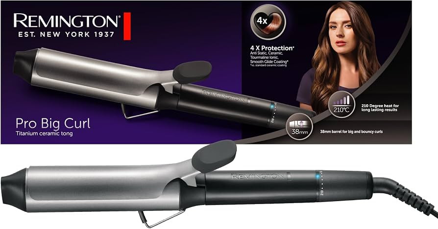 Remington Lockenstab große Locken [38mm] Pro Big Curl (4-facher Schutz, antistatischer Keramik-T... | Amazon (DE)