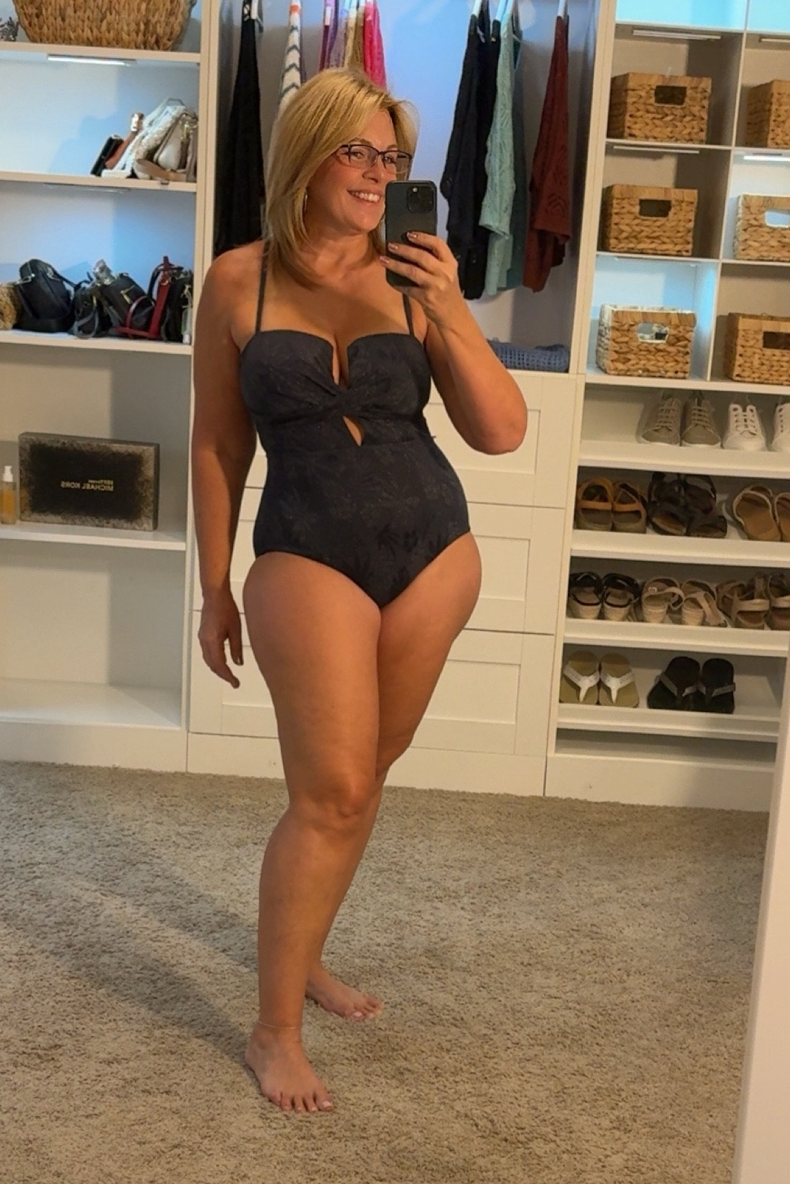 This one piece swimsuit is a true stunner. I feel like this is something the A-list celebrities would wear by the pool. And today I just feel like being an A-list celebrity by the pool in this gorgeous one piece sparkly swimsuit. 

#LTKMidsize #LTKSwim #LTKOver40