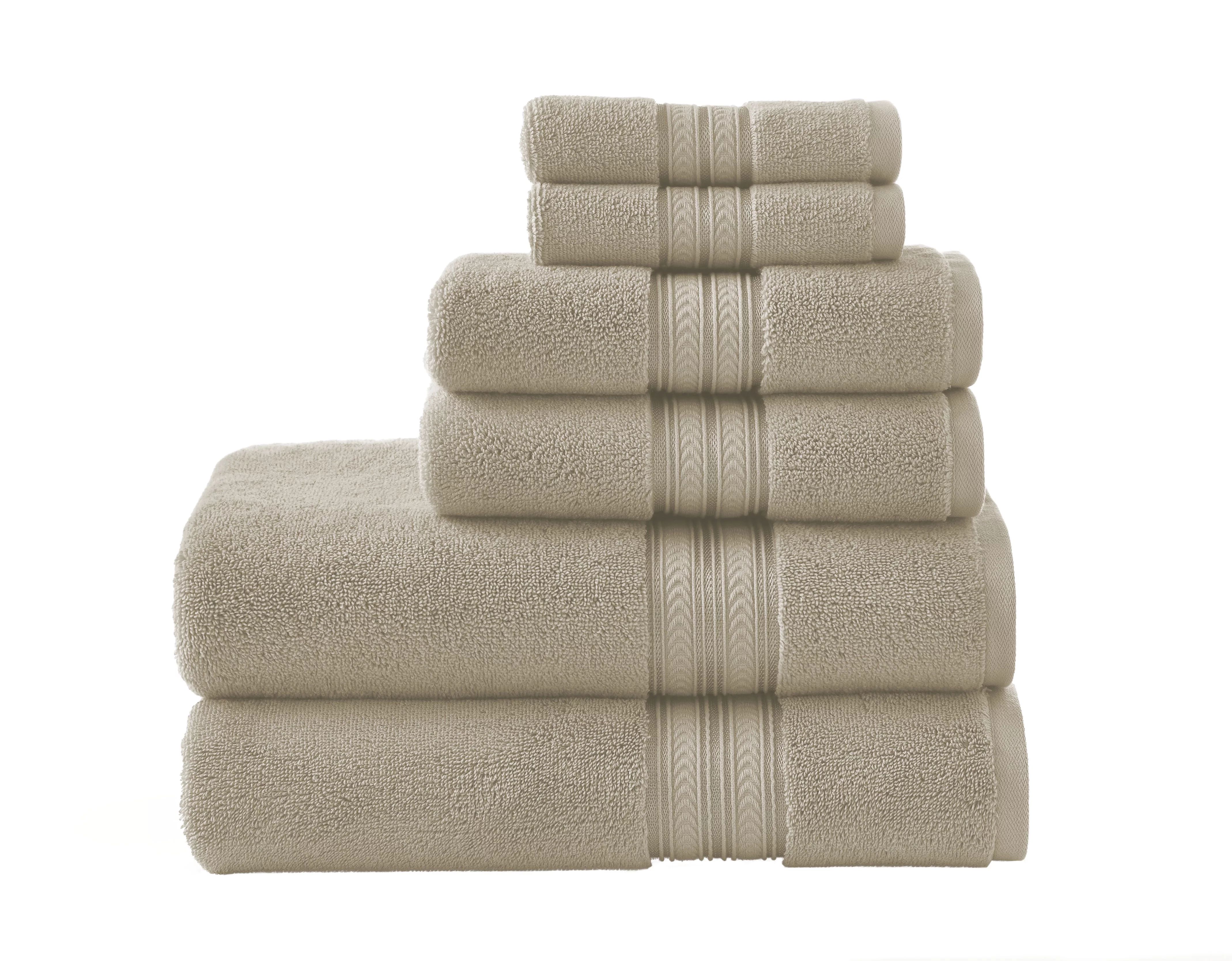 Better Homes and Gardens Thick and Plush 6 Piece Bath Towel Set, Papyrus Beige | Walmart (US)