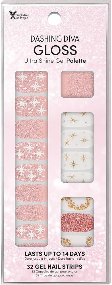 Dashing Diva Gloss Holiday Nail Strips - Sugarplum Dance | UV Free, Chip Resistant, Long Lasting ... | Amazon (US)