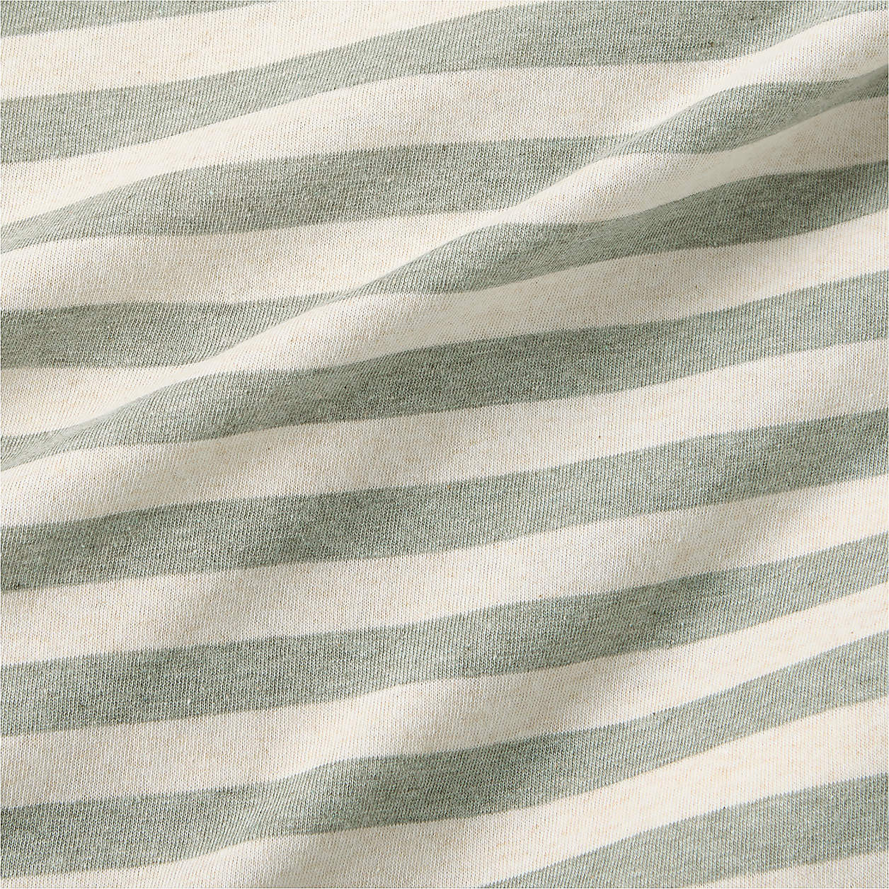 Comfy Tee Verte Green Stripe Jersey Kids Twin Duvet Cover + Reviews | Crate & Kids | Crate & Barrel
