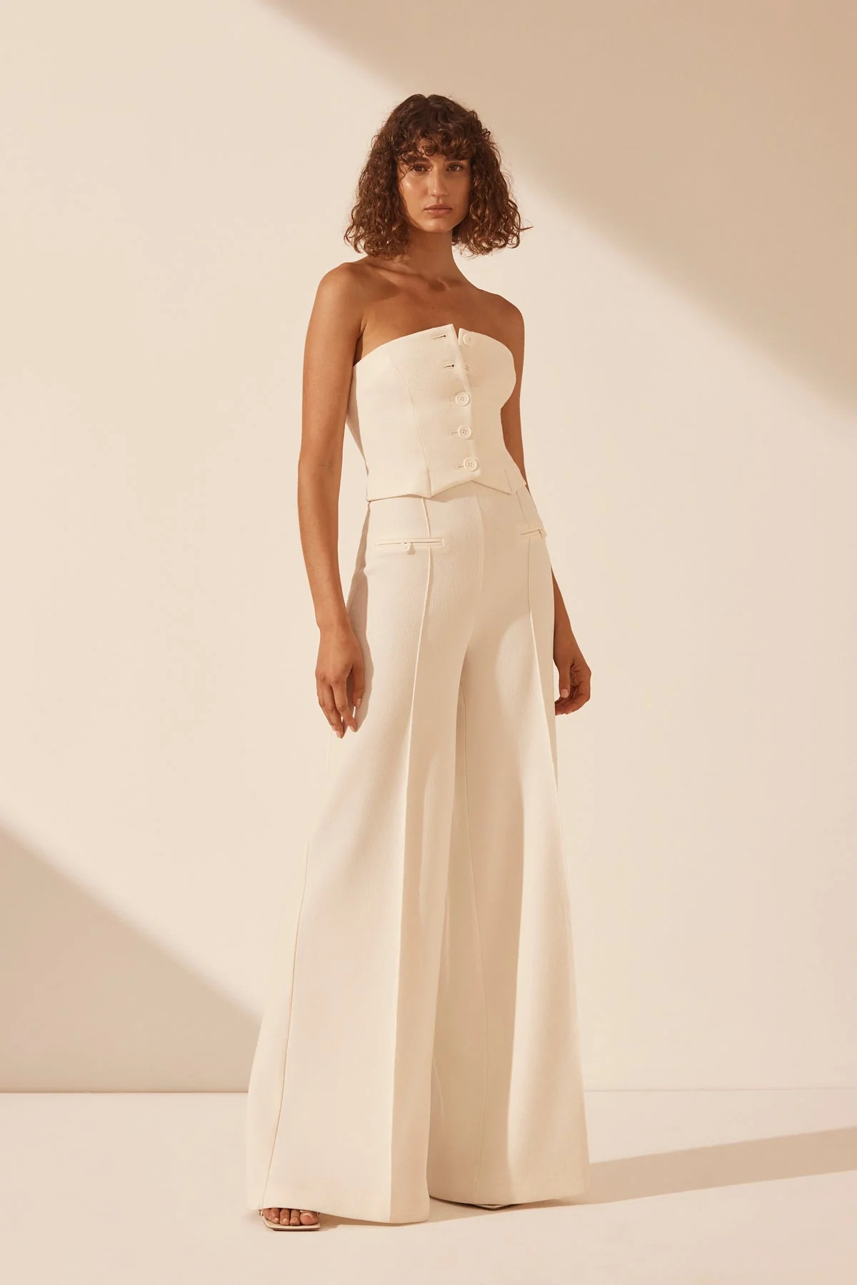 Amura Button Up Bodice | Cream | Tops | Shona Joy | Shona Joy