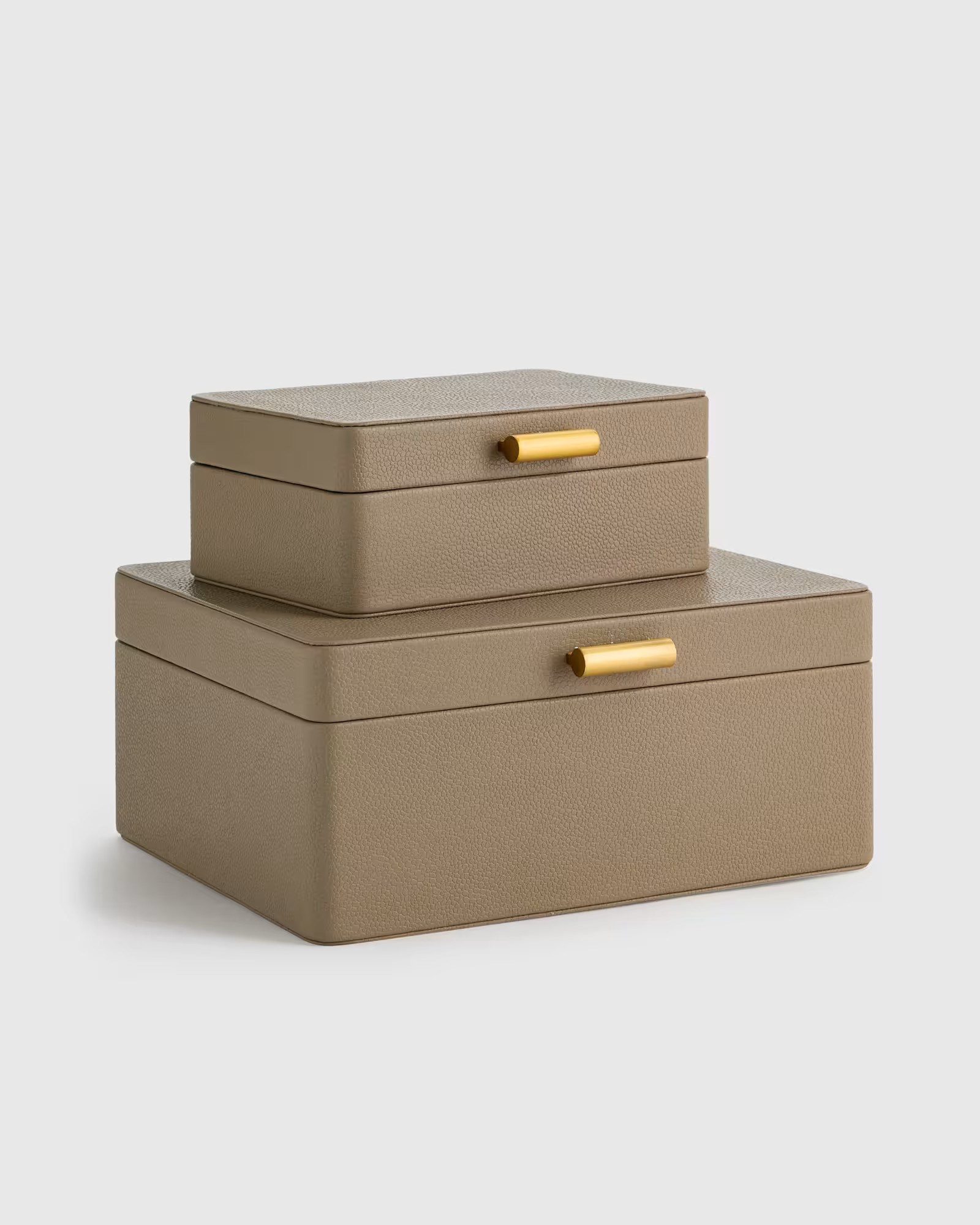 Shagreen Leather Decorative Boxes (Set of 2) | Quince