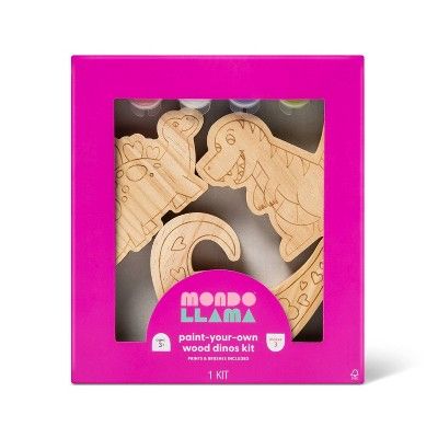 3pk Valentine's Day Paint-Your-Own Wood Dinos Kit - Mondo Llama™ | Target