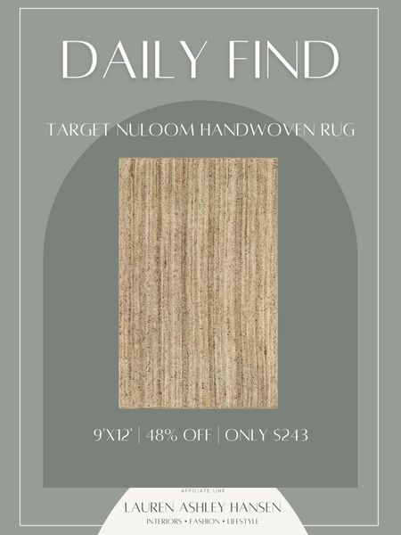 This textured NuLoom jute rug at Target is on major sale right now!! 48% off and only $243 for the 9’x12’ size. It would be beautiful styled on its own or layered! 

#LTKhome #LTKxTarget #LTKsalealert