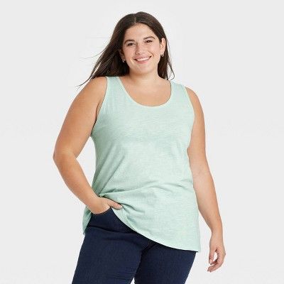Women's Plus Size Slub Tank Top - Ava & Viv™ | Target