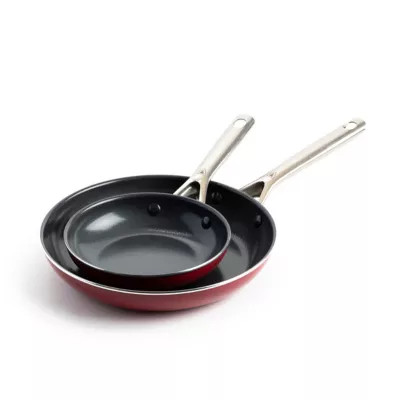 Red Volcano™ Nonstick Aluminum 2-Piece Fry Pan Set | Bed Bath & Beyond | Bed Bath & Beyond